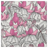 白とピンクの明るい赤紫色 ファブリック (見本)