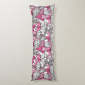 白とピンクの明るい赤紫色 ボディピロー (裏面 (縦))