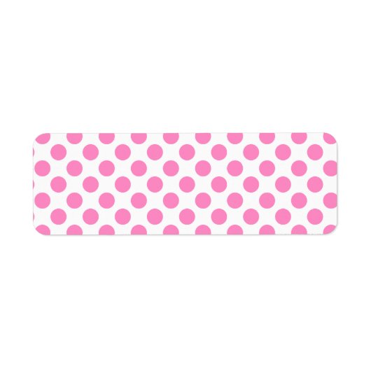 白とピンクの水玉模様 ラベル (正面)