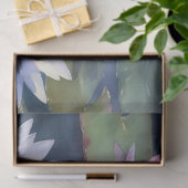 白とピンクの睡蓮の切り離し 薄葉紙 (ギフト)