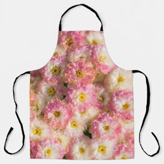 白とピンクの花びら エプロン