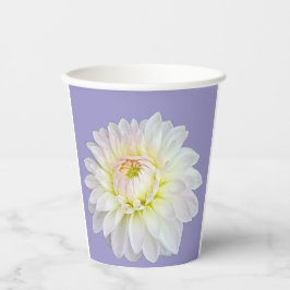 白とピンクの花 紙コップ