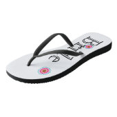 白とピンクの蓮の花の花嫁 ビーチサンダル (アングル)