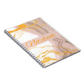 白とピンクの金ゴールド ノートブック (右側)