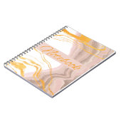 白とピンクの金ゴールド ノートブック (左側)