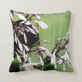 白とピンク淡い色のの花 クッション