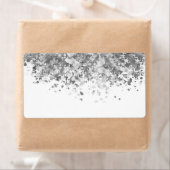 白とフェイクグリッターパーソナライズされた ラベル (インサイチュ)