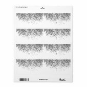 白とフェイクグリッターパーソナライズされた ラベル (フルシート)