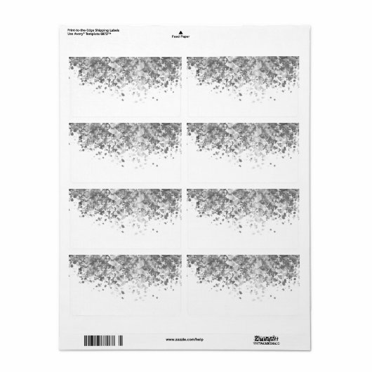 白とフェイクグリッターパーソナライズされた ラベル (フルシート)