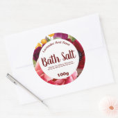 白とフローラのバスソルトラベル ラウンドシール (封筒)