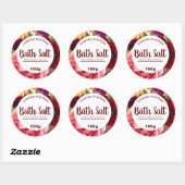 白とフローラのバスソルトラベル ラウンドシール (シート)