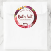 白とフローラのバスソルトラベル ラウンドシール (バッグ)