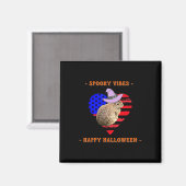 白とブーおかしなハロウィーンの衣装コスチューム マグネット (正面/裏面)