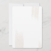 白とベージュのエレガントなSave the Date招待状 招待状 (裏面)