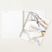 白とベージュの高級フェイク大理石 プランナー手帳 (ディスプレー)