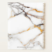 白とベージュの高級フェイク大理石 プランナー手帳 (裏面)