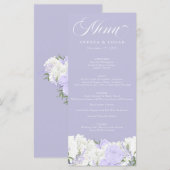 白とペリウィンクル |のメ結婚ニュー メニュー (正面/裏面)