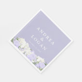 白とペリウィンクル | 結婚s スタンダードランチョンナプキン (角)