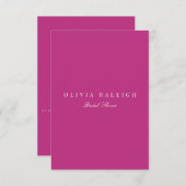 白とマゼンタのブライダルシャワーの招待状のスクリプトを作成 招待状 (正面/裏面)