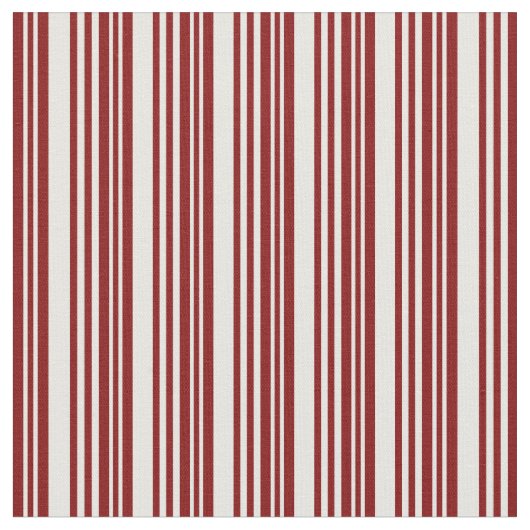 白とマルーンの色ののパタストライプーン ファブリック (クローズアップ)