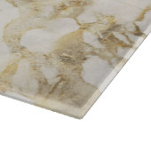 白とモダン金ゴールドの大理石のパターン カッティングボード (角)