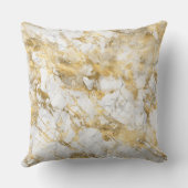 白とモダン金ゴールドの大理石のパターン クッション (裏面)