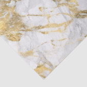 白とモダン金ゴールドの大理石のパターン 薄葉紙 (詳細)