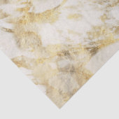 白とモダン金ゴールドの大理石のパターン 薄葉紙 (詳細)