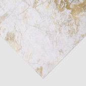 白とモダン金ゴールドの大理石のパターン 薄葉紙 (詳細)