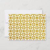 白とモダン金ゴールドイスラム サンキューカード (裏面)