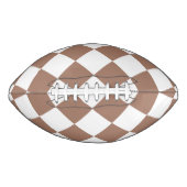 白とモチャムースのダイヤモンドパターン アメリカンフットボール (正面)