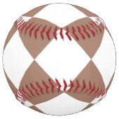 白とモチャムースのダイヤモンドパターン ソフトボール (裏面)