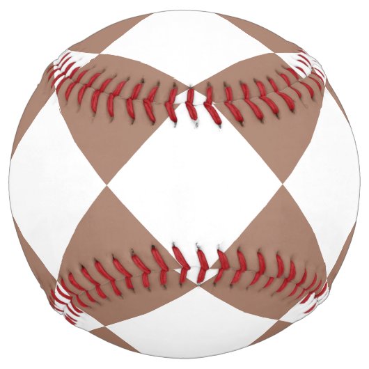 白とモチャムースのダイヤモンドパターン ソフトボール (正面)