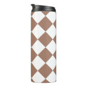 白とモチャムースのダイヤモンドパターン タンブラー (回転右)