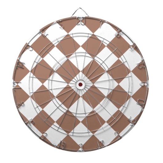 白とモチャムースのダイヤモンドパターン ダーツボード (正面)