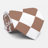 白とモチャムースのダイヤモンドパターン ネクタイ (ロール)