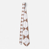 白とモチャムースのダイヤモンドパターン ネクタイ (裏面)