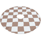 白とモチャムースのダイヤモンドパターン ブラッシュドポリエステルツリースカート (アングル)