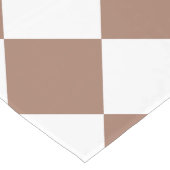 白とモチャムースのダイヤモンドパターン ロングテーブルランナー (コーナー)