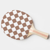 白とモチャムースのダイヤモンドパターン 卓球ラケット (横)