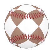 白とモチャムースのダイヤモンドパターン 野球ボール (裏面)