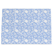 白とライトブルーのフローラ大抱き枕 ラージペーパーバッグ (正面)