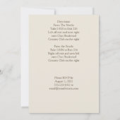 白とラベンダーの花 エクリュー ポスト結婚式後 招待状 (裏面)