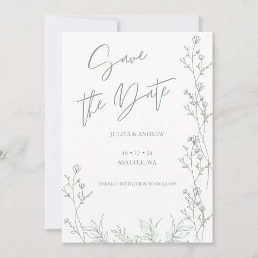 白と佐賀緑結婚色 セーブザデート (正面)