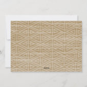 白と写真縁ど- Tribal Pattern Peace Joy シーズンカード (裏面)