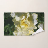 白と明るい黄色の虹彩花 バスタオルセット (ハンドタオル)