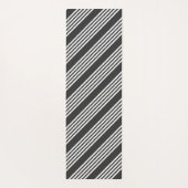 白と木炭の5つのストライプパターン ヨガマット (裏面)