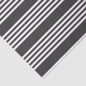 白と木炭の5つのストライプパターン 薄葉紙 (詳細)