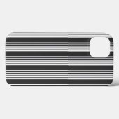 白と木炭の5つのストライプパターン Case-Mate iPhoneケース (裏面 (横))