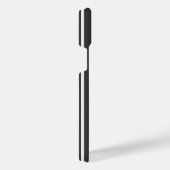 白と木炭の5つのストライプパターン iPhoneケース (右側面)